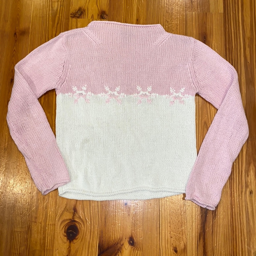 Vintage 90’s Sweater Snowflake Design Size Juniors Large